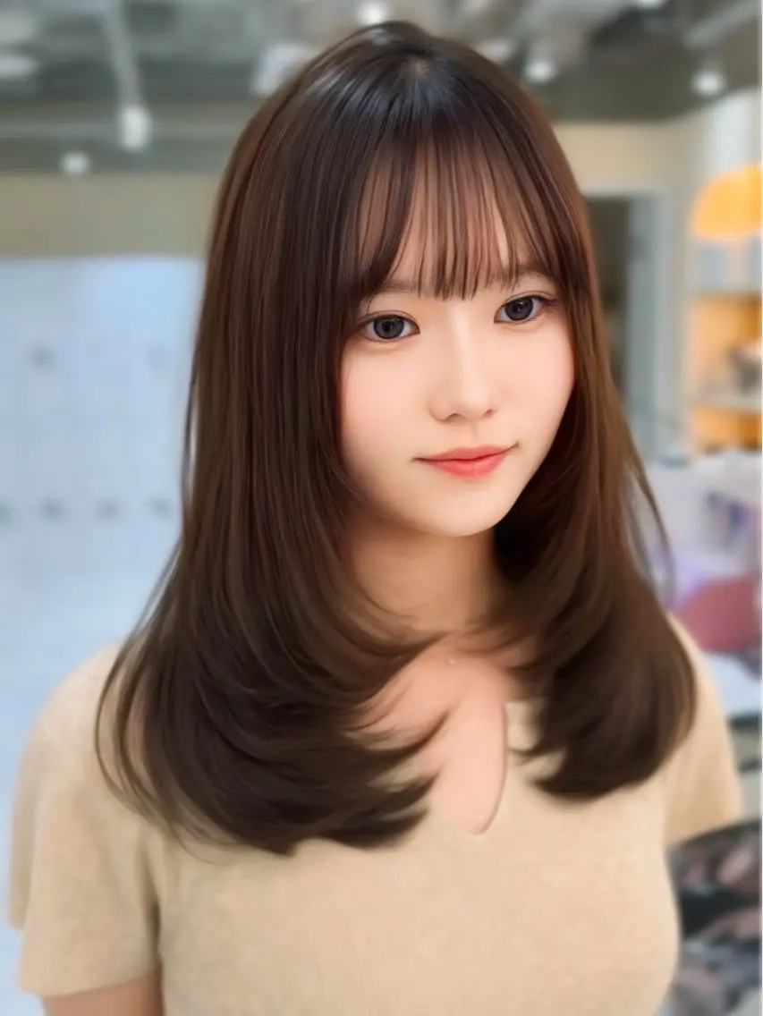 カラー カット レイヤー/韓国ヘア 角岡泉希のヘアスタイル