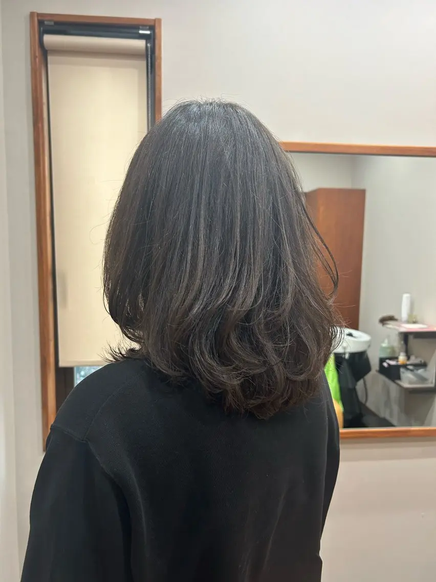 ミディアム 顔周りカット レイヤーカット Jamme /齋藤 若菜のヘアスタイル