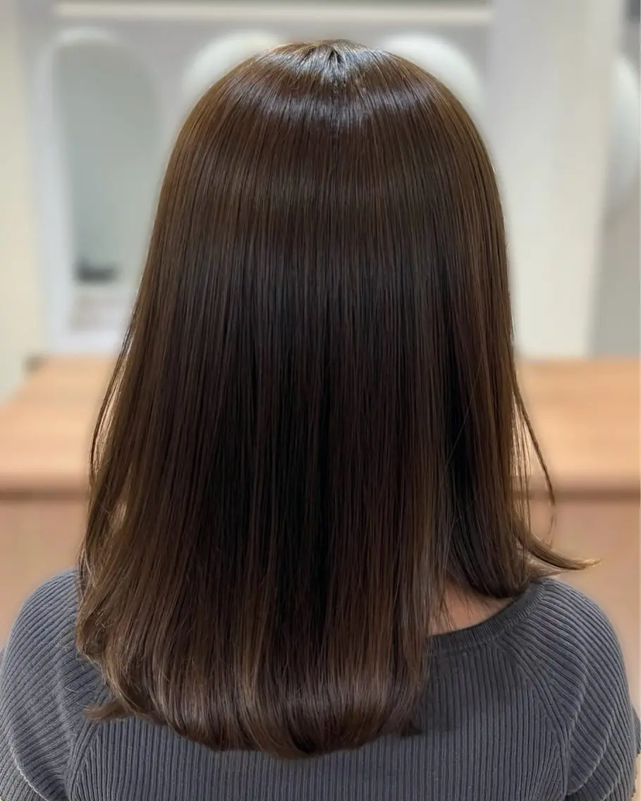 ミディアム カラー 透明感カラー ヘアカラー 透明感カラー🪼 艶カラー🫧　　かほのヘアスタイル