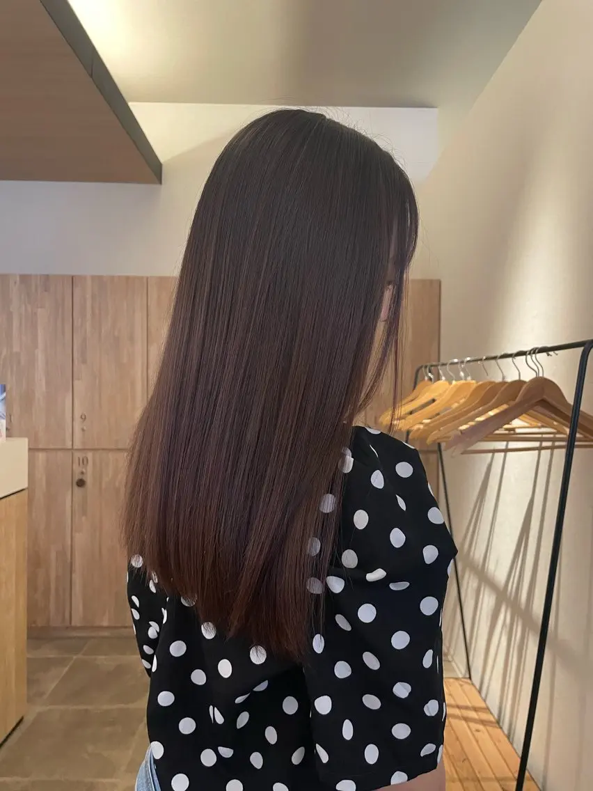 セミロング カラー ブラウンカラー ピンクカラー ピンクブラウン NAMI / BRICKのヘアスタイル