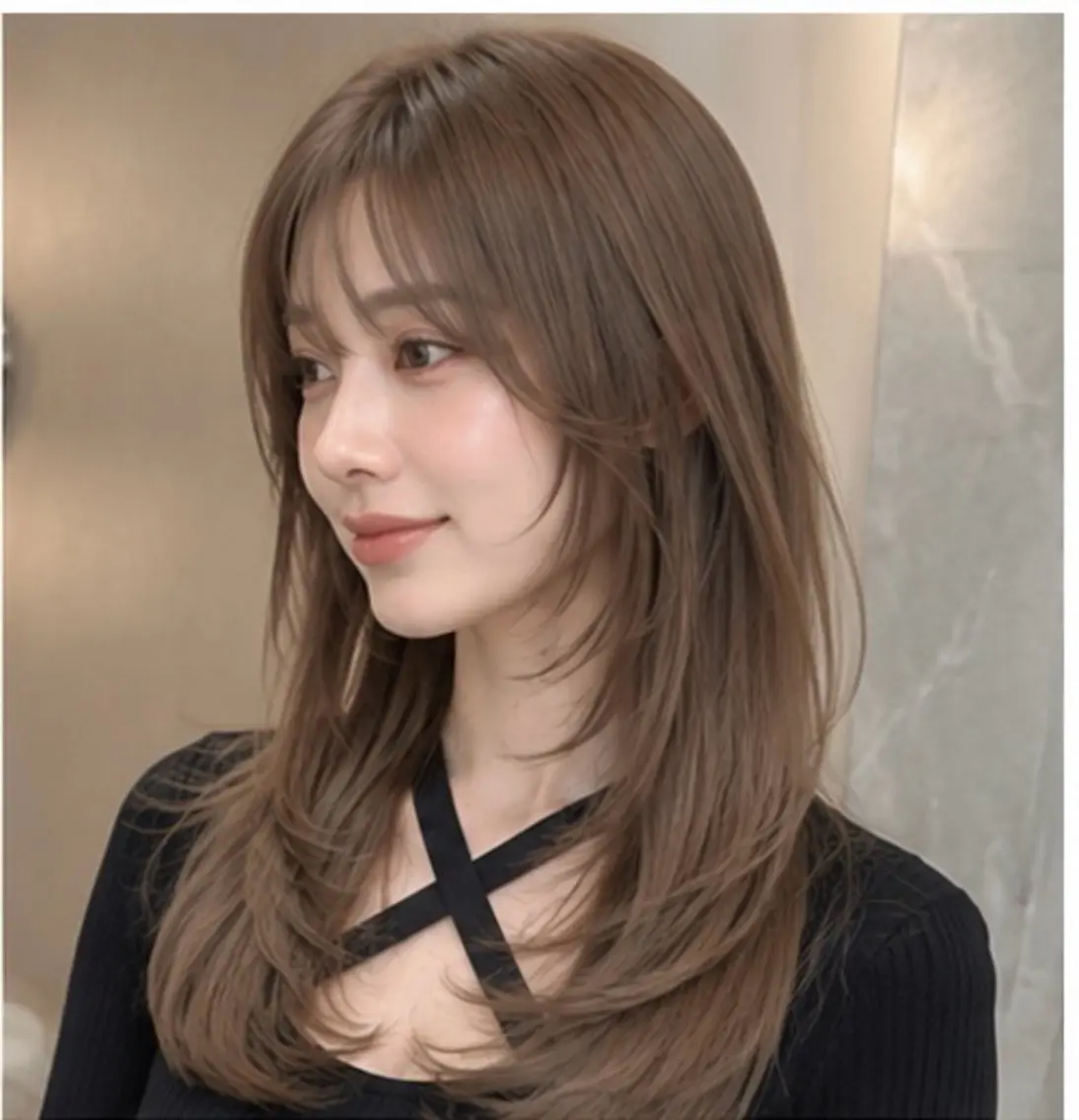 ロング ロングレイヤー 顔周りカット 学生 レイヤーカット ロング メンズ/レイヤーショ ート/似合わせ特化のヘアスタイル