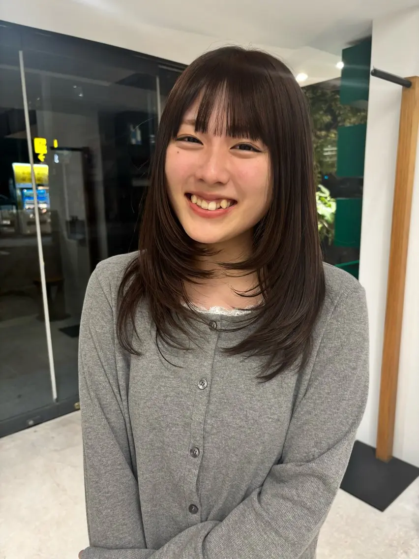 カット（先輩のチェックありです）＋カラーの写真