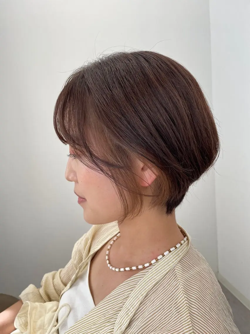 ショート カラー ベージュカラー カット ヘアカラー 末石 智のヘアスタイル