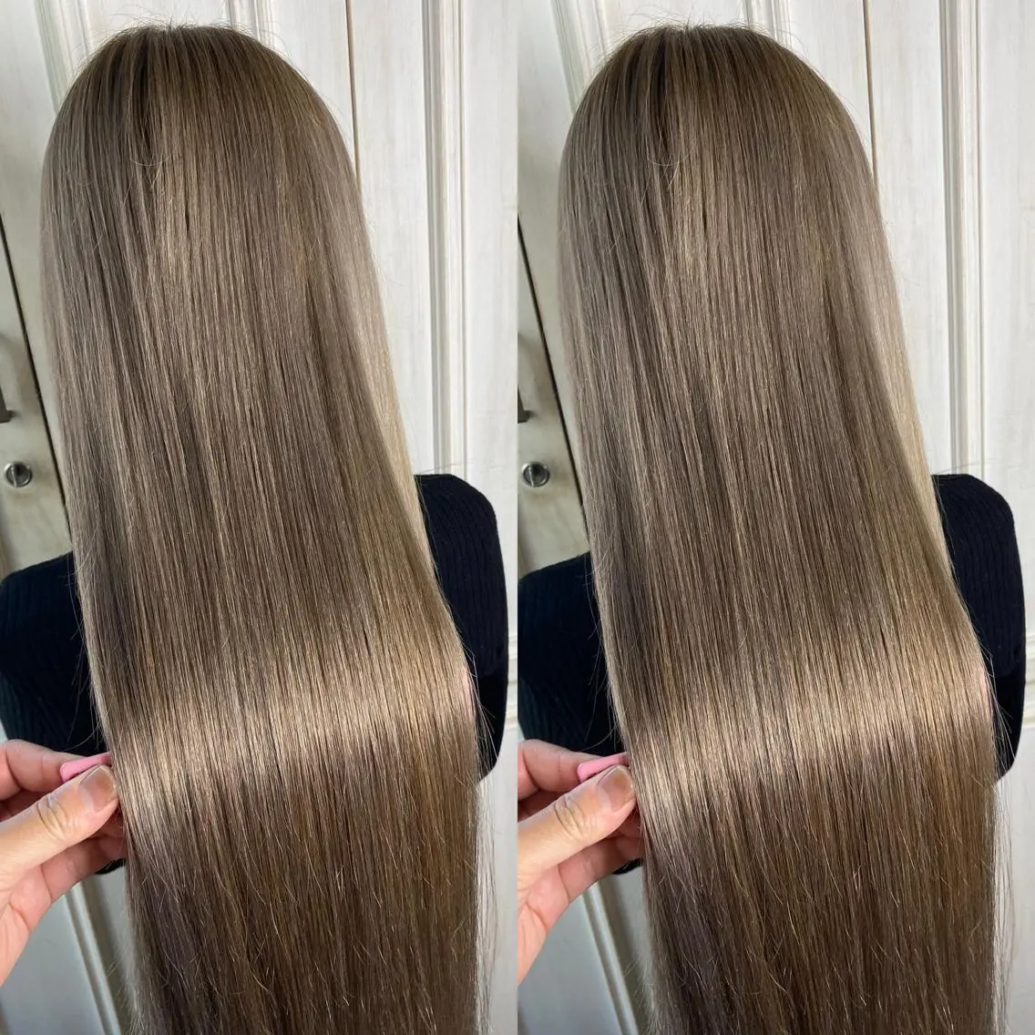 ロング カラー ハイトーンカラー トリートメント 酸熱トリートメント ヘアカラー トリートメント 似合わせ/ カラー.岡田友仁のヘアスタイル