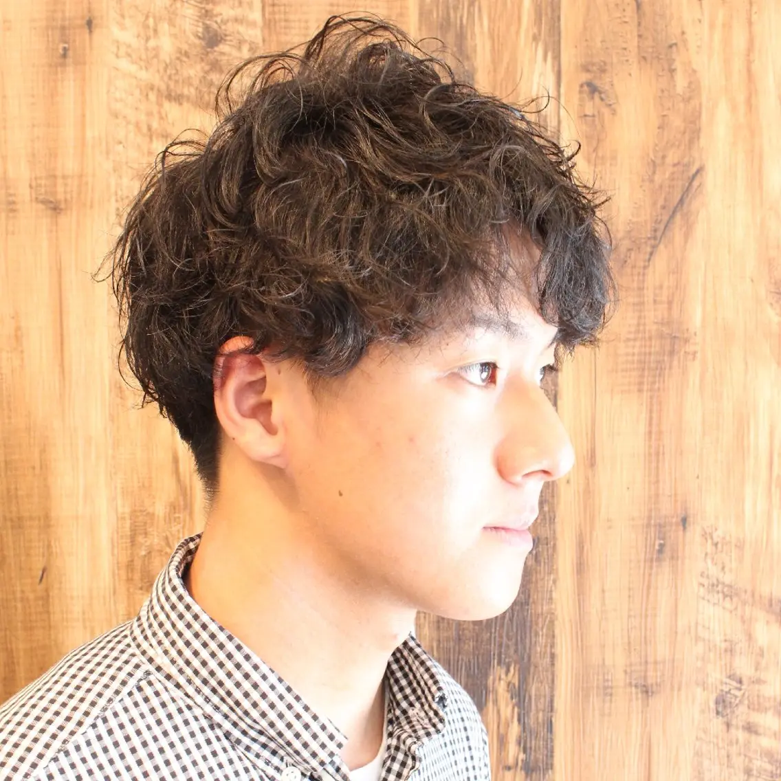 ミディアム パーマ 【無料】メンズ ヘアモデル大募集のヘアスタイル