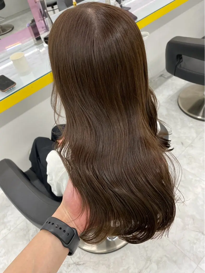 ロング カラー ヘアアレンジ ブリーチ 透明感カラー ブリーチなしカラー カット ヘアカラー トリートメント 【透明感×レイヤー】 🍃RIKU🍃のヘアスタイル