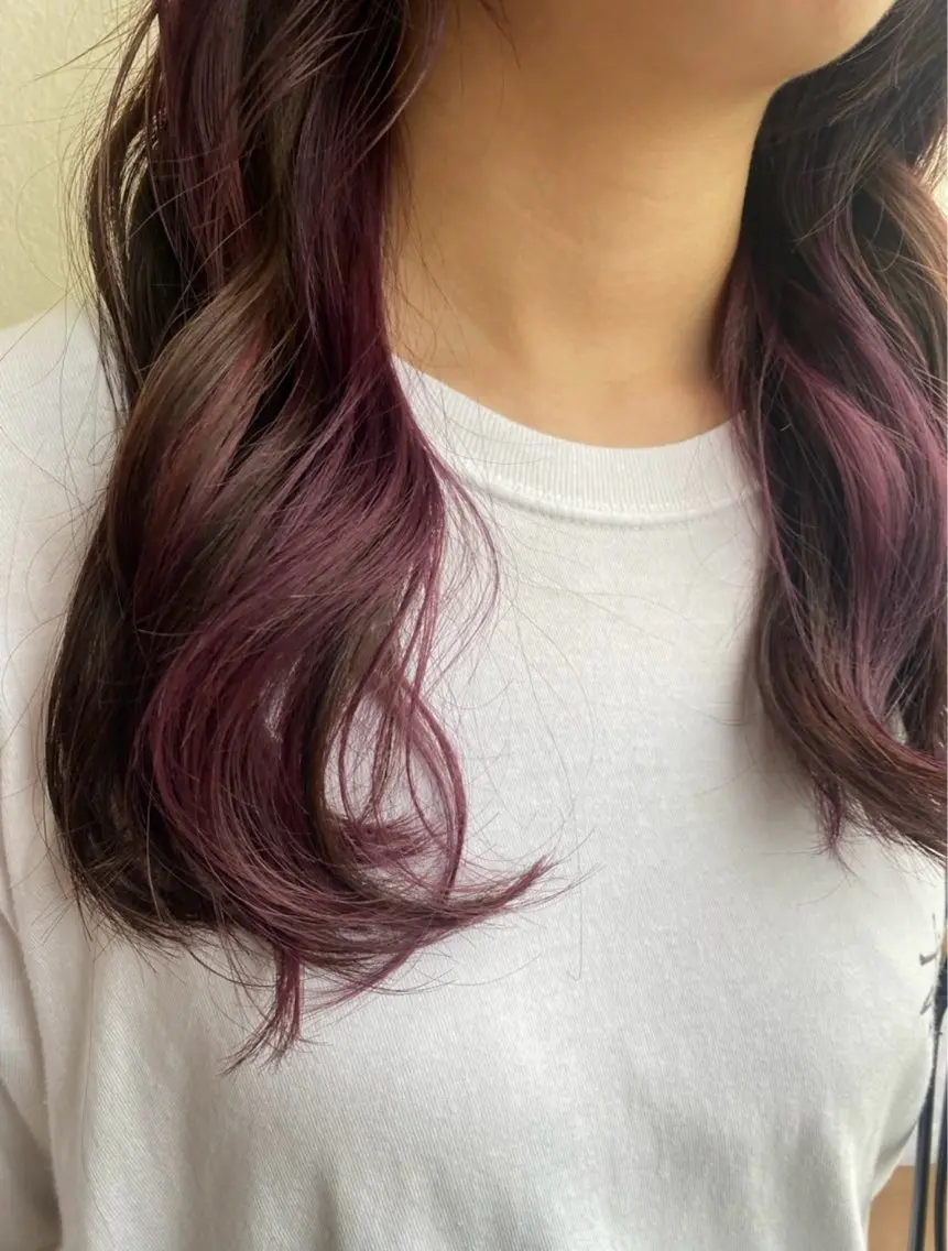 ロング カラー インナーカラー パープルカラー ◤ Jammin.◢ Mizuho.のヘアスタイル