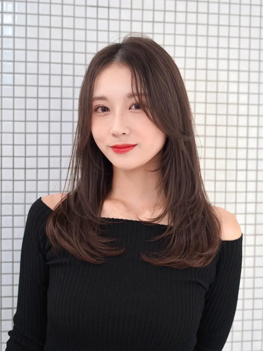 セミロング カラー トリートメント ren ボブロブ/ミディアムのヘアスタイル