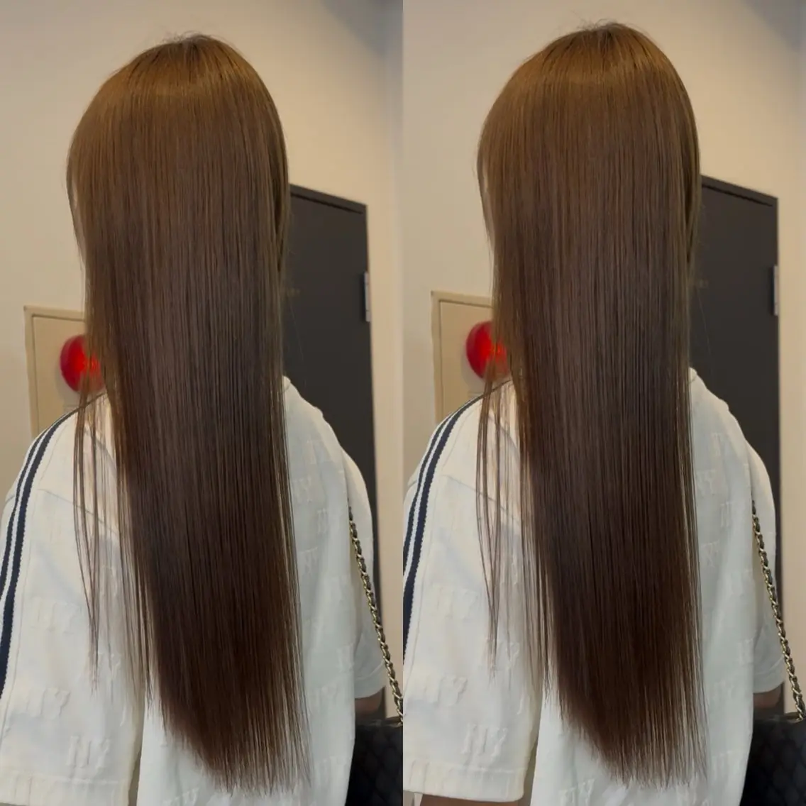 ロング カラー ブラウンカラー ヘアカラー トリートメント なんば、心斎橋🍓 ハイトーンnicoのヘアスタイル
