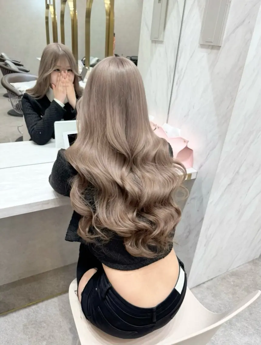 ロング 縮毛矯正 璃 音のヘアスタイル
