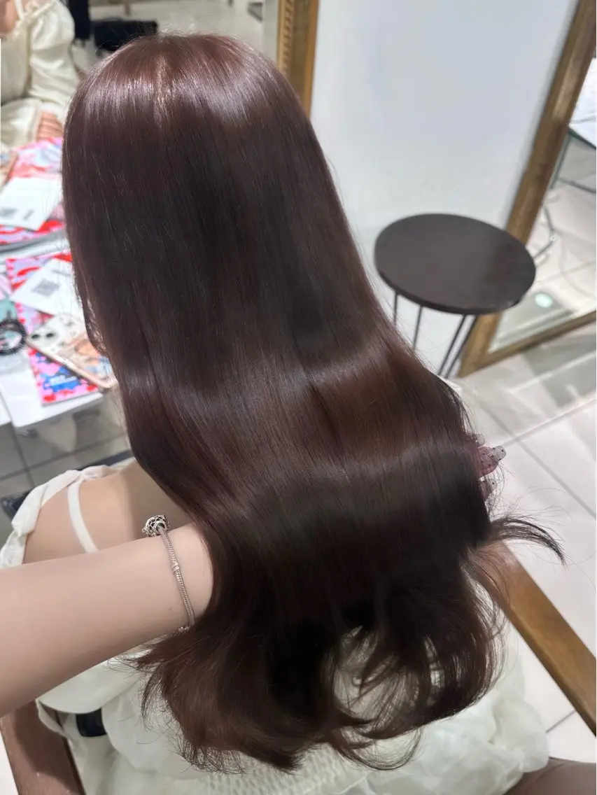 ロング カラー ラベンダーカラー ヘアカラー トリートメント 髪質改善艶カラー🩶 Nanako ⟡.·のヘアスタイル