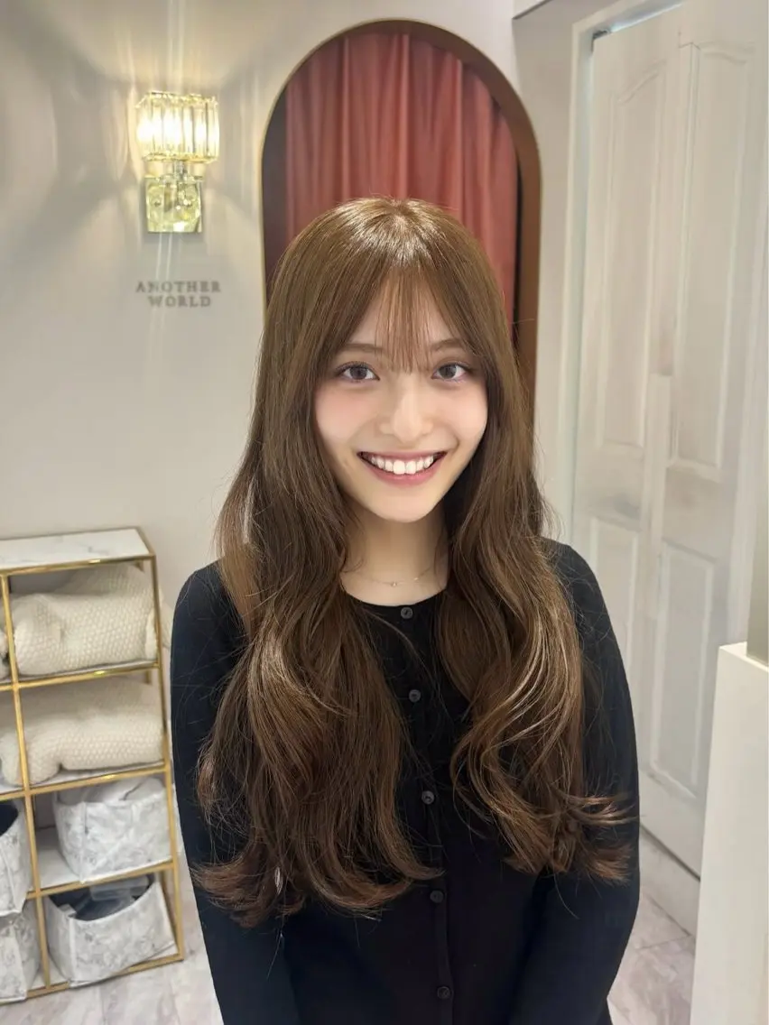 ロング ヘアカラー トリートメント 桃瀬 綾音 カラー/縮毛募集中♡のヘアスタイル