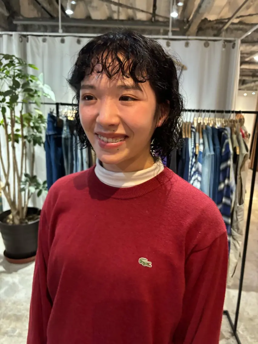 ショート カラー パーマ カット パーマ トリートメント Hayashi Shioriのヘアスタイル