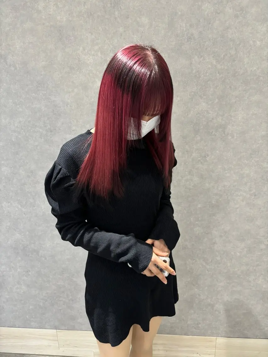 ロング カラー バレイヤージュ ブリーチ ケアブリーチ ダブルカラー イヤリングカラー 長谷川 湧のヘアスタイル