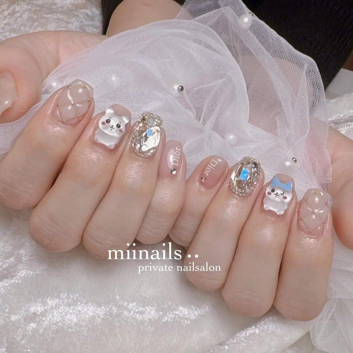 ネイル 韓国ネイル ワンホンネイル ハンドネイル nailsalon miinailsのネイルデザイン