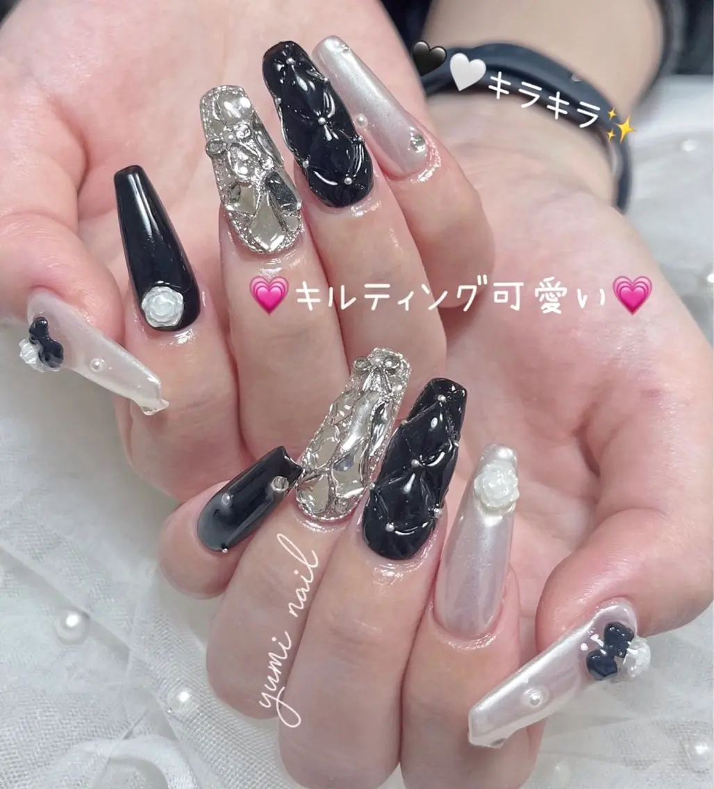 ネイル ハンドネイル 𝐲𝐮𝐦𝐢🎀 長さ出しデザイン専門のネイルデザイン