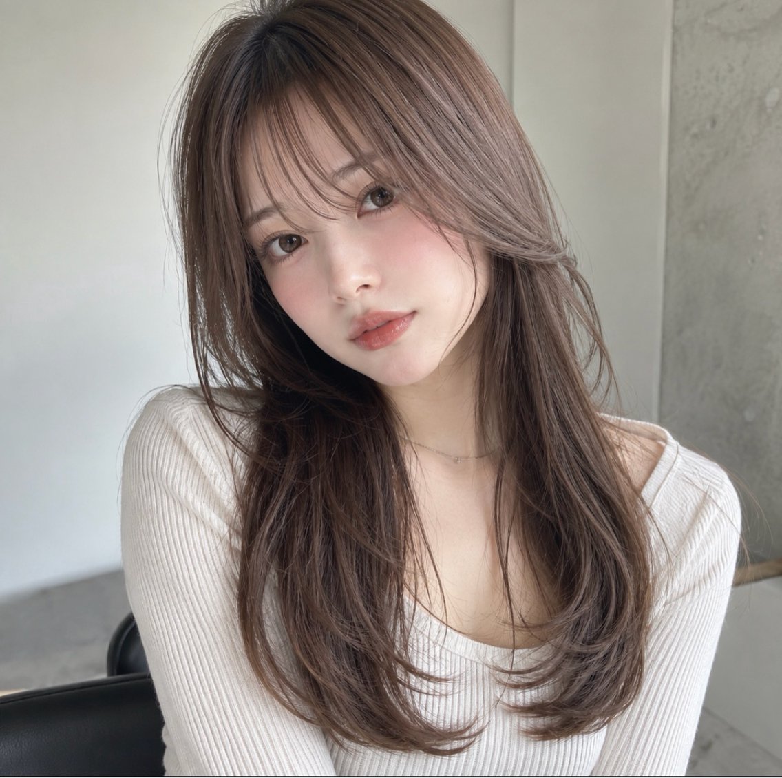 ロング レイヤーカット カット ヘアカラー 🌈ハイトーン/ パーマ特化💈祖慶歩のヘアスタイル