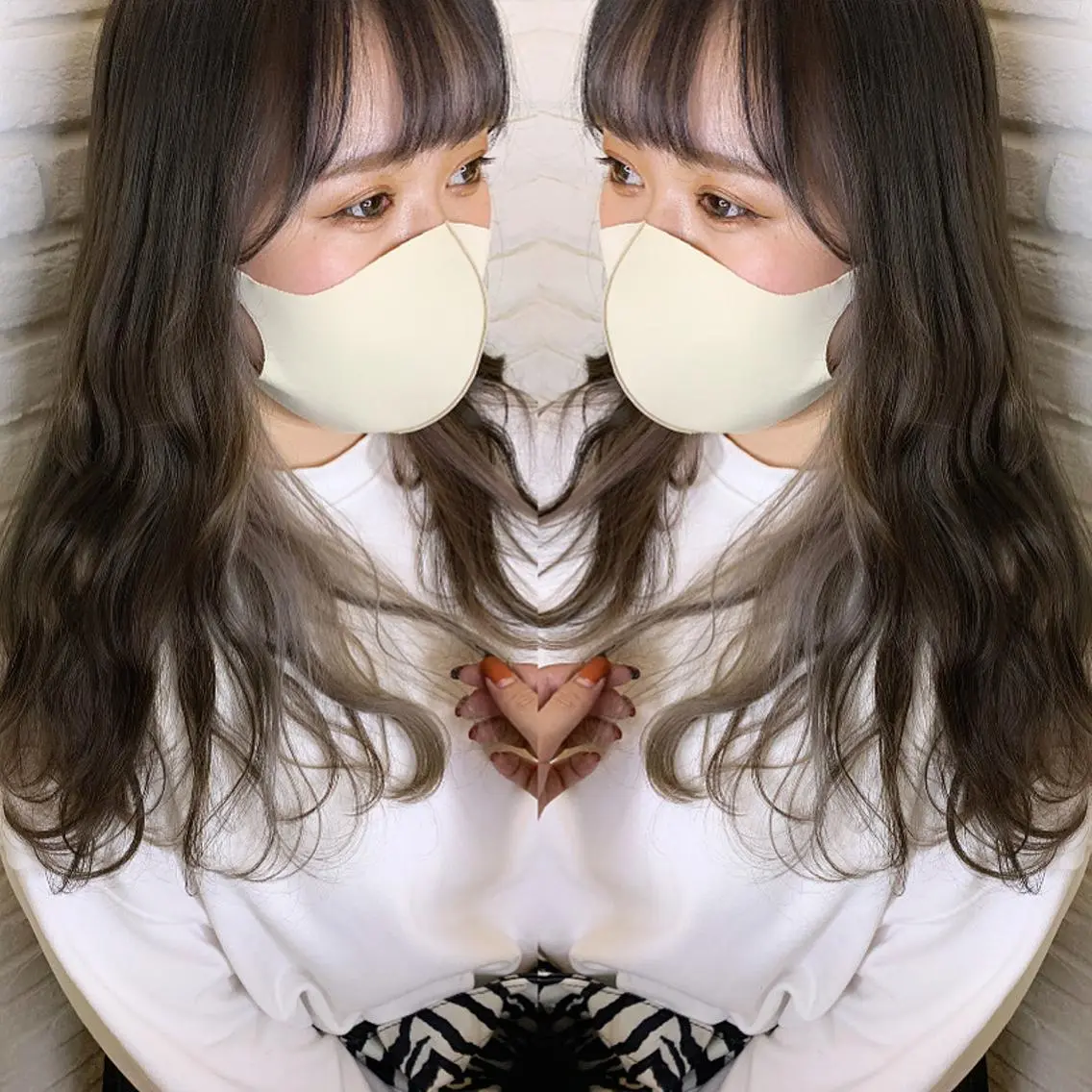 セミロング ヘアカラー 大泉 美久のヘアスタイル