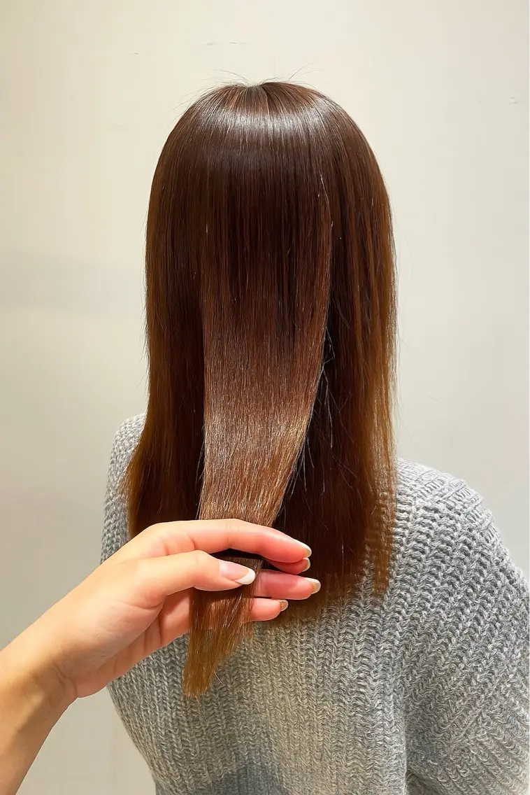 ミディアム 縮毛矯正 トリートメント ❁⃘ ち だ り さ ❁⃘のヘアスタイル