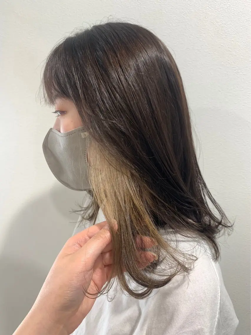 ミディアム カラー 川口歩登 【blanc】春日のヘアスタイル