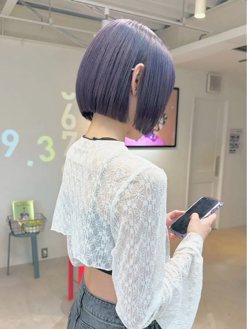 ショート ヘアカラー ♪ハイトーン♪津田沼 ♥︎HIYORI♥︎のヘアスタイル