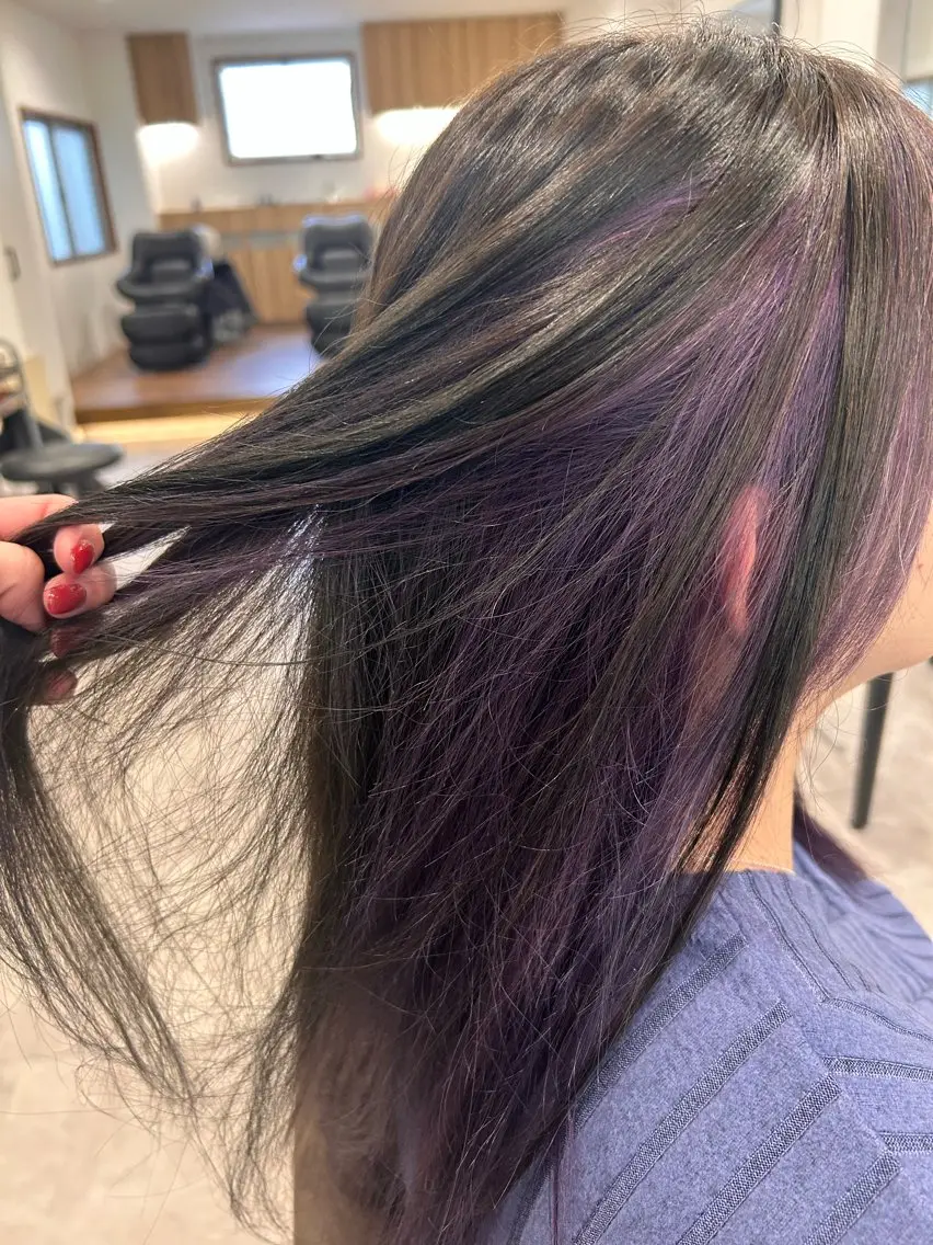 💜インナー(ブリーチあり)+全体カラー💜の写真