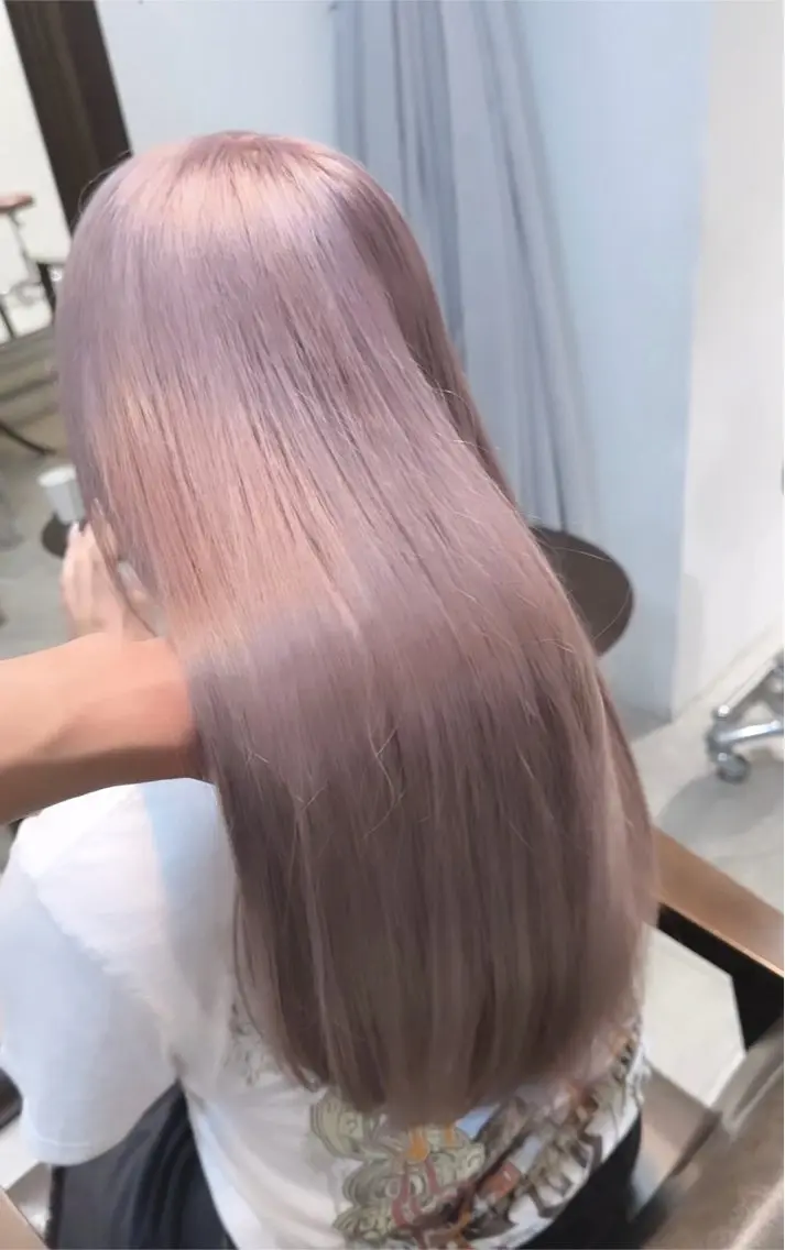 ロング カラー パーマ ヘアアレンジ ヘアカラー トリートメント ブリーチカラー🤍 颯馬🐈‍⬛のヘアスタイル