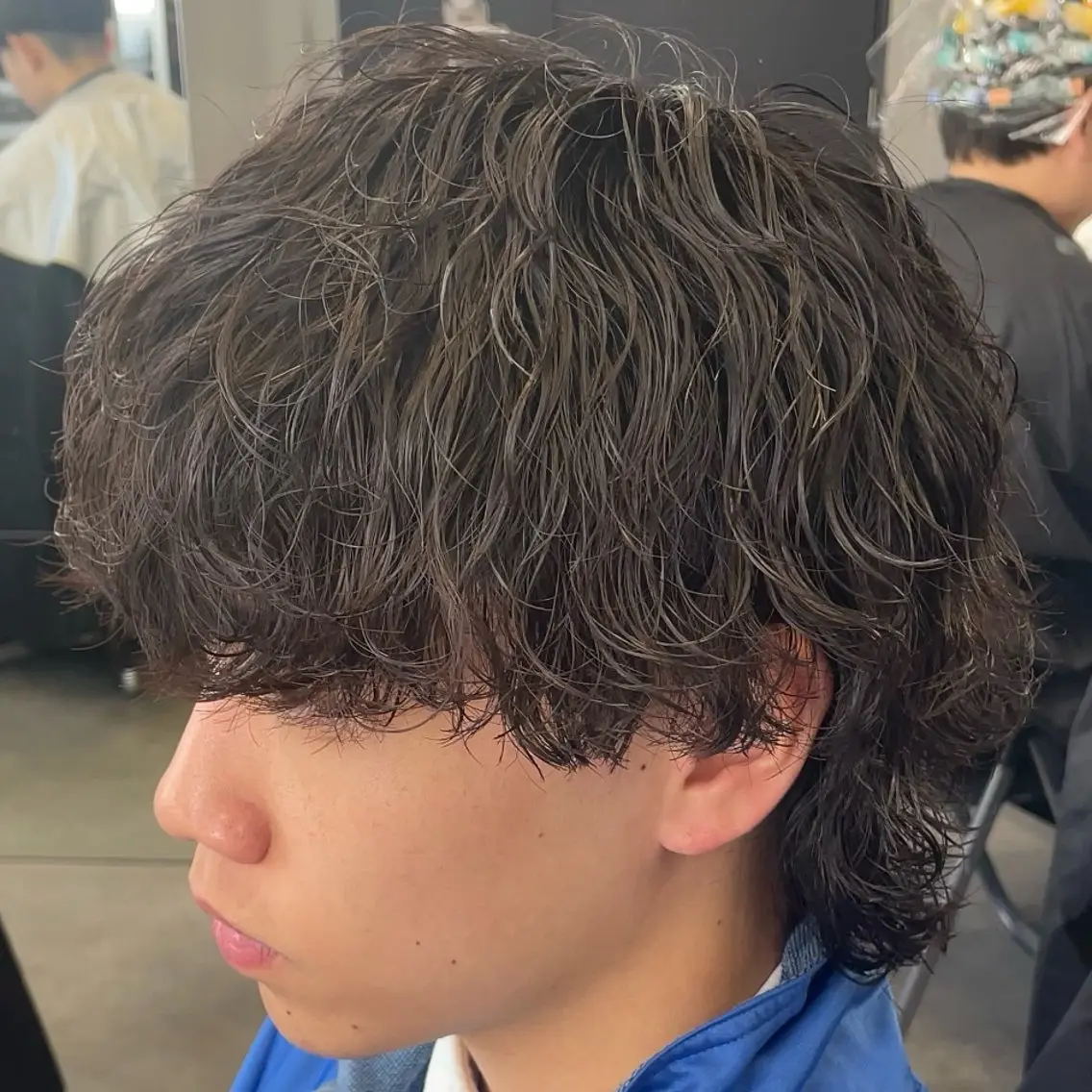 ミディアム パーマ ヘアアレンジ メンズ fifth 石川 凪のヘアスタイル