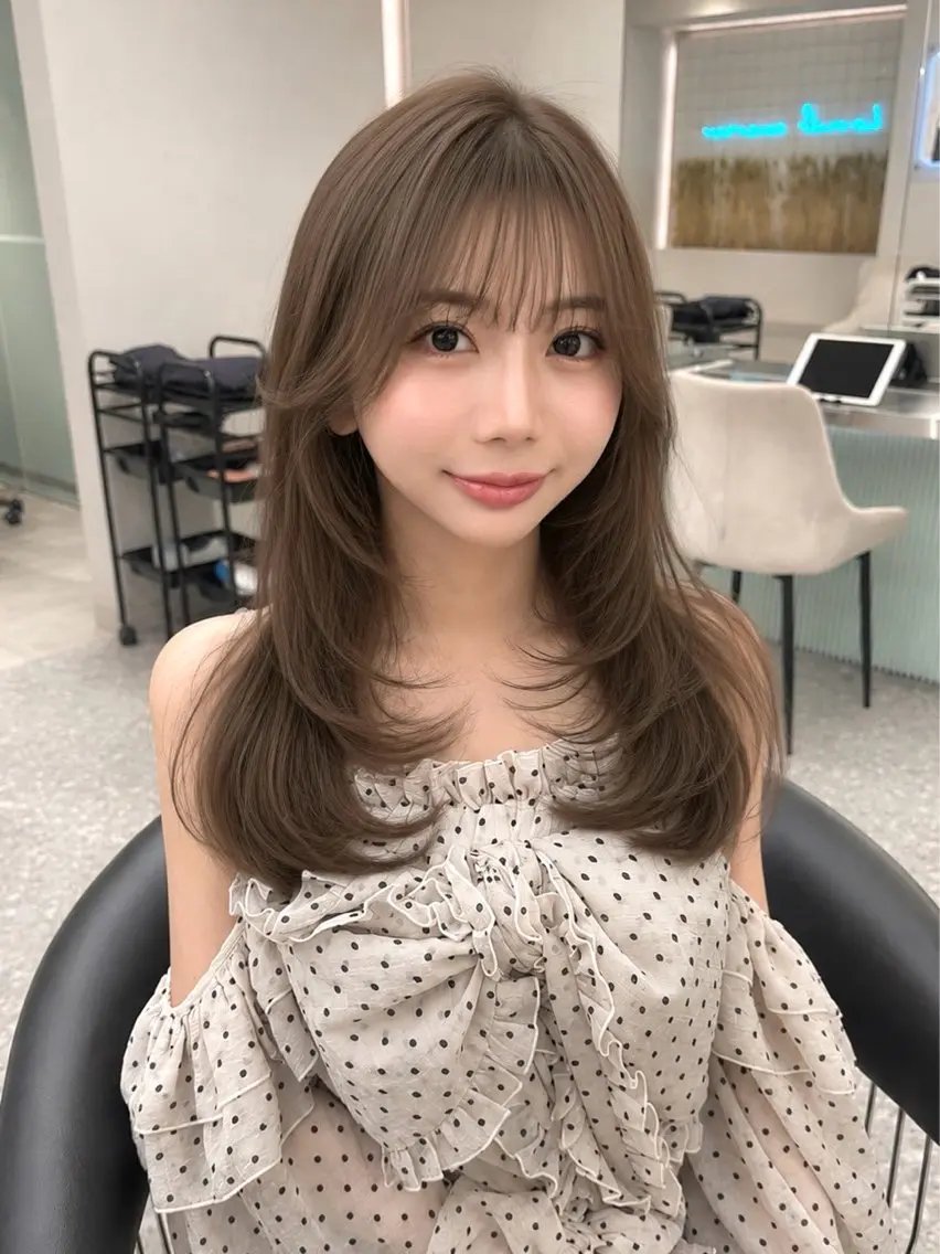 ミディアム ヘアカラー トリートメント mao 福岡美容師/韓国ヘアのヘアスタイル
