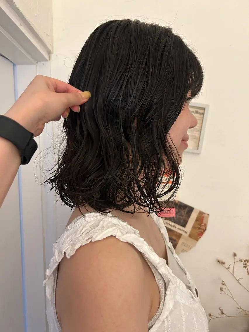 ミディアム パーマ ミディアムパーマ カット パーマ maho/垢抜け パーマカラーのヘアスタイル