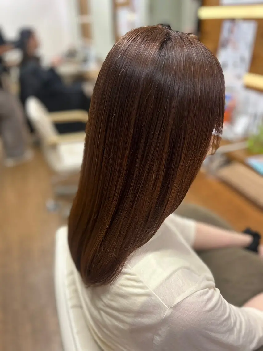 ロング 縮毛矯正 神谷 千明のヘアスタイル