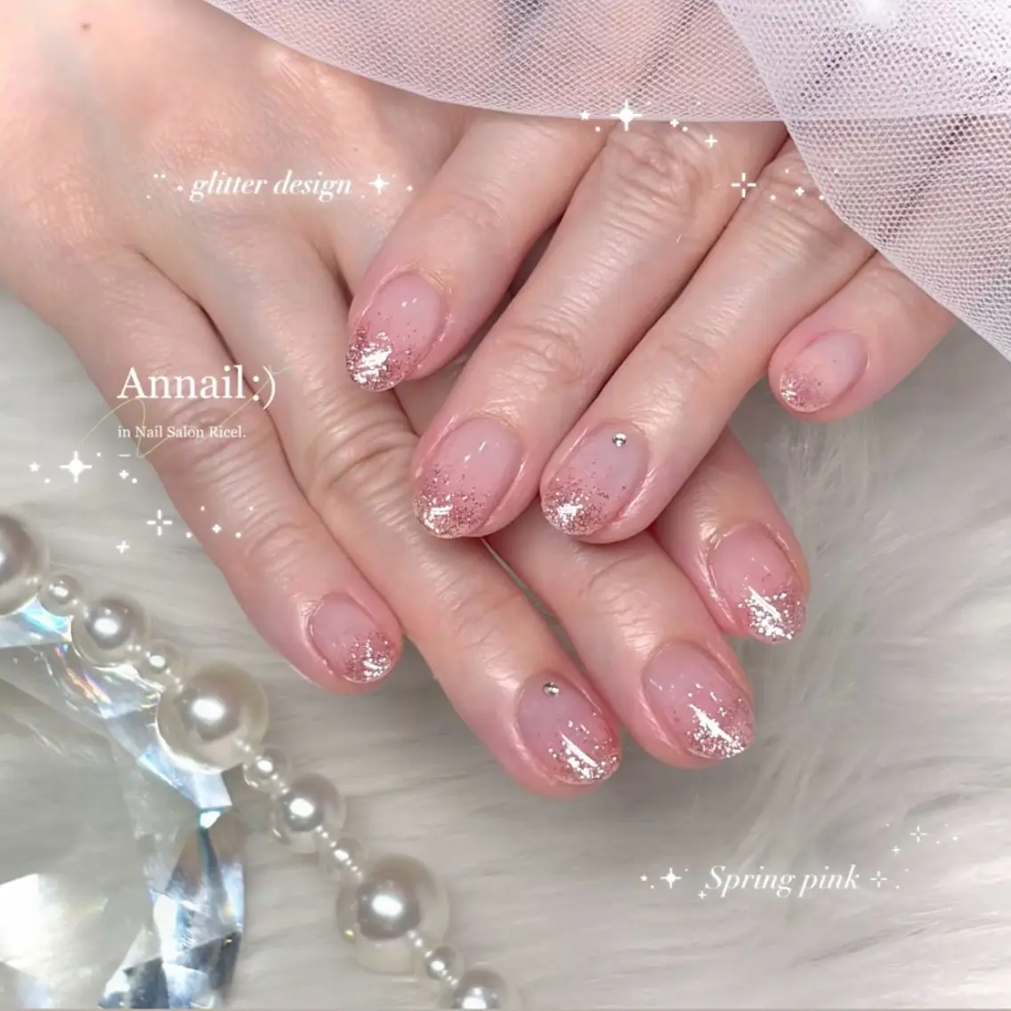 ネイル ストーンネイル ハンドネイル ANNA ♪のネイルデザイン