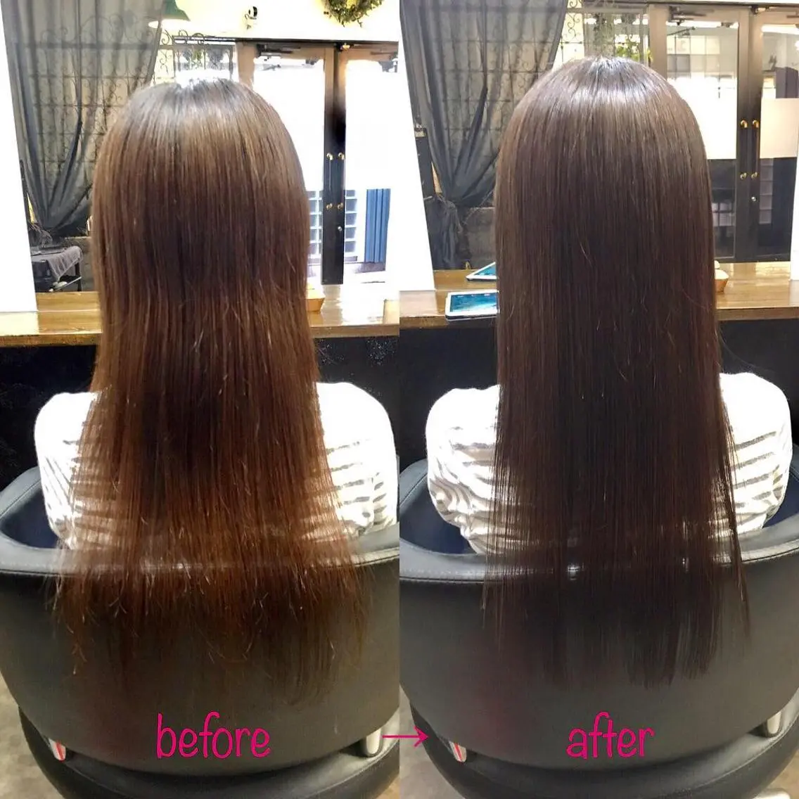 ロング 縮毛矯正&髪質改善 MAILHAIRのヘアスタイル
