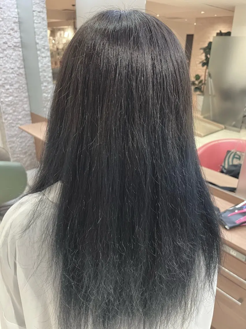 ロング カラー ブルーカラー ブルーグレー 新宿/吉松 大輝のヘアスタイル