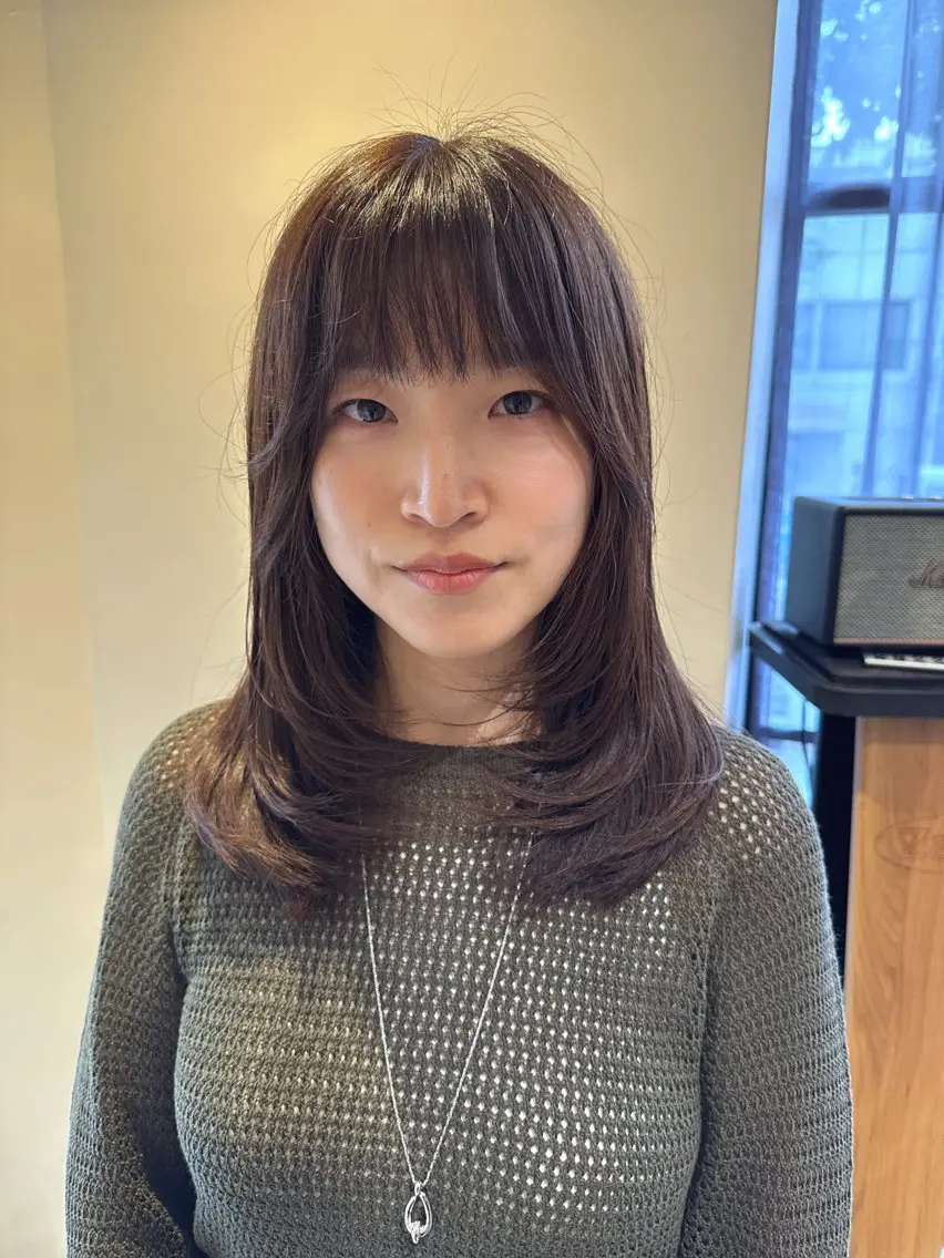 セミロング カット ヘアカラー トリートメント 木多 成明のヘアスタイル