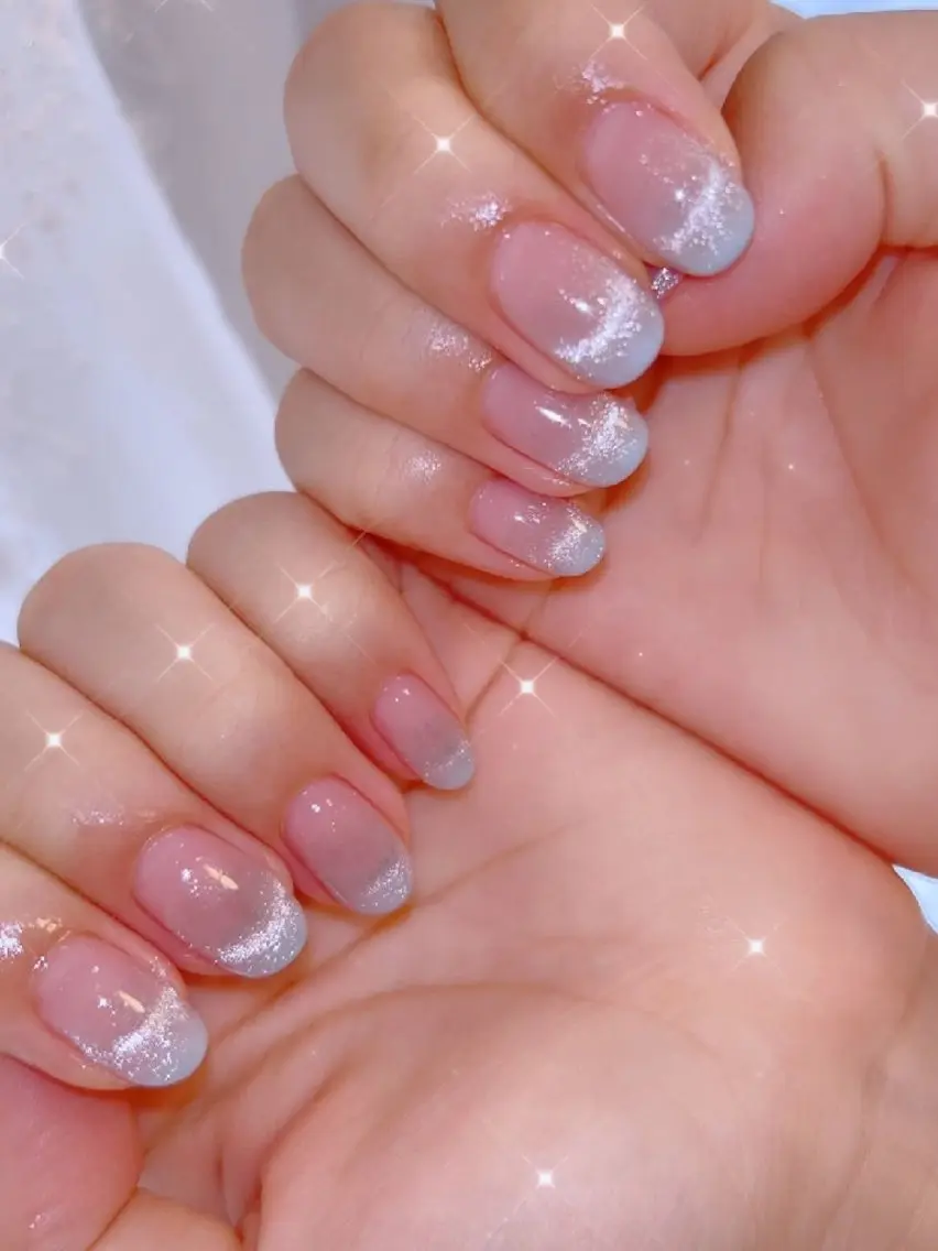 ネイル 長さ出し ジェルネイル 韓国ネイル マグネットネイル ニュアンスネイル ハンドネイル I LOVE ME NAIL.｡.:*♡のネイルデザイン