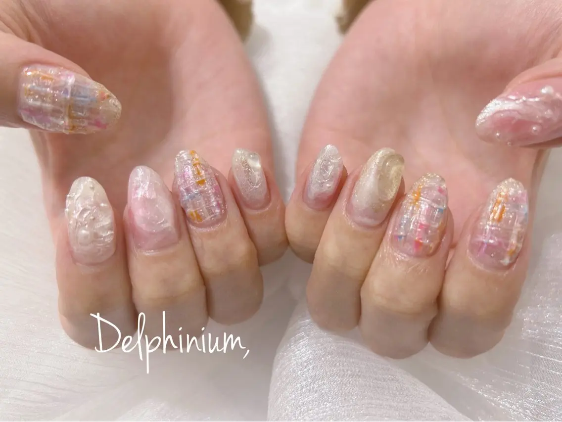 ネイル ジェルネイル ニュアンスネイル パラジェル 春ネイル ハンドネイル 岡本 友恵のネイルデザイン