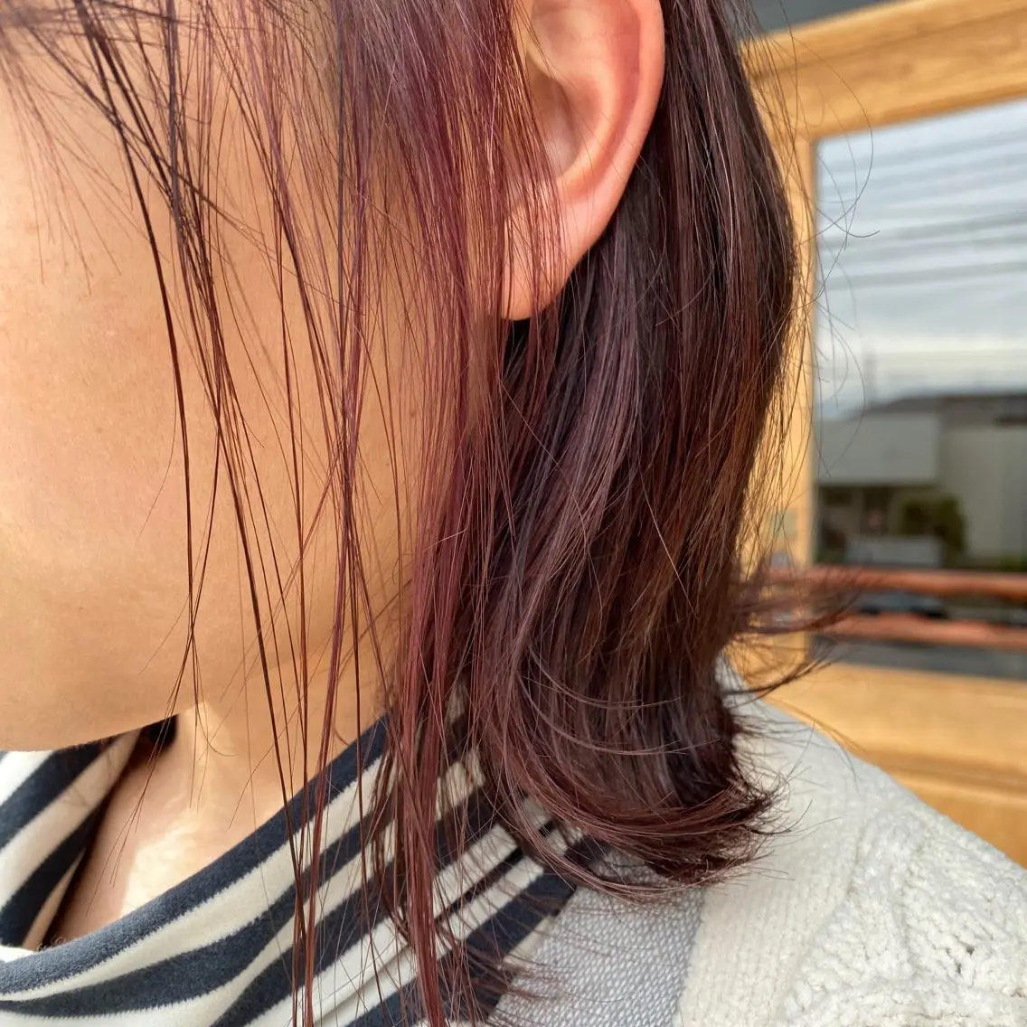 ミディアム カラー カット ヘアカラー トリートメント 村山 莉沙のヘアスタイル