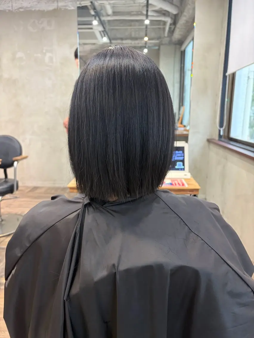ミディアム ボブレイヤー ボブ レイヤーカット トリートメント カット La fith 新田のヘアスタイル