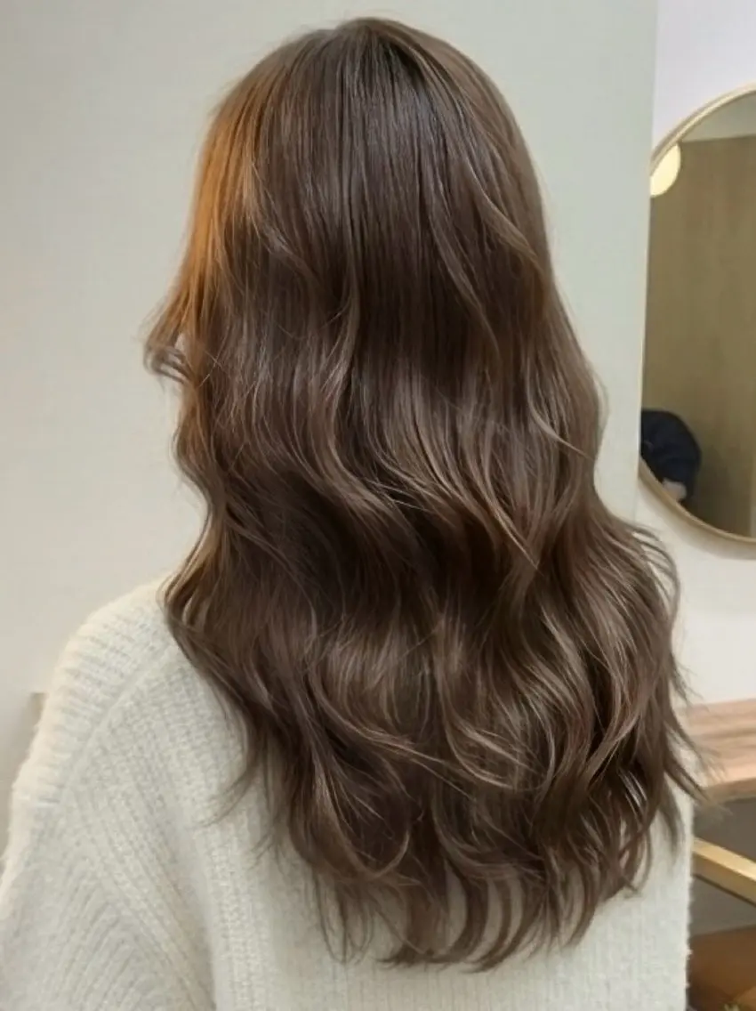 ロング カラー カット ヘアカラー トリートメント まさと/ヘーゼルベー ジュ/レイヤーカットのヘアスタイル