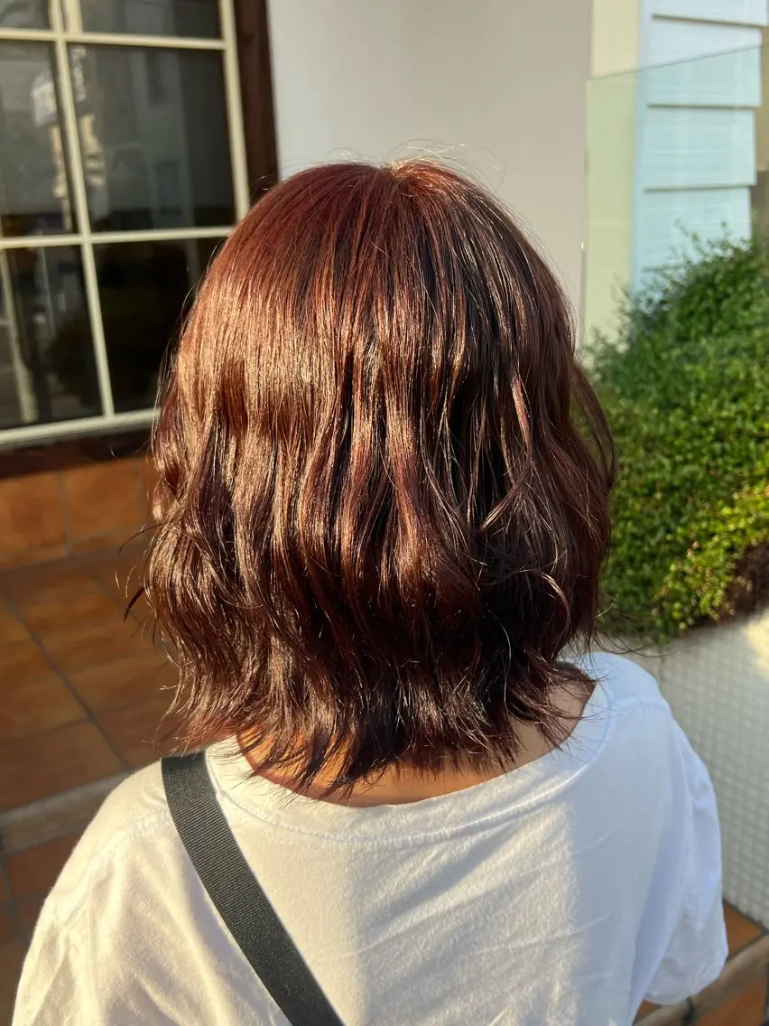 ミディアム カラー ヘアカラー 楯 樹のヘアスタイル