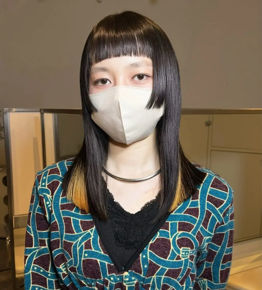 ミディアム カラー カット ヘアカラー KANAMI 🌏のヘアスタイル