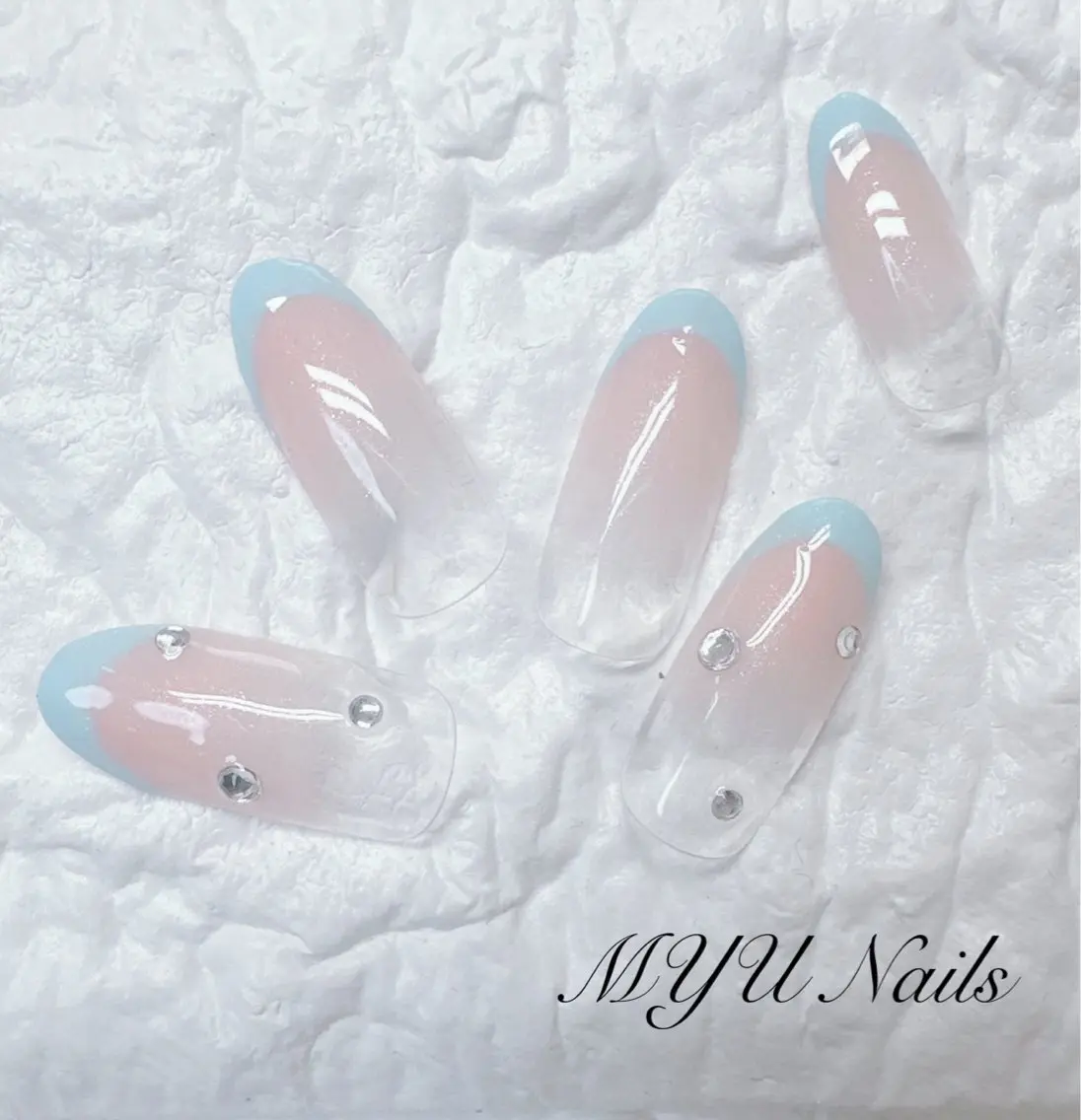 ネイル ジェルネイル グラデーション 持ち込み ニュアンスネイル パラジェル ニュアンスネイル🌈 MYU Nailsのネイルデザイン