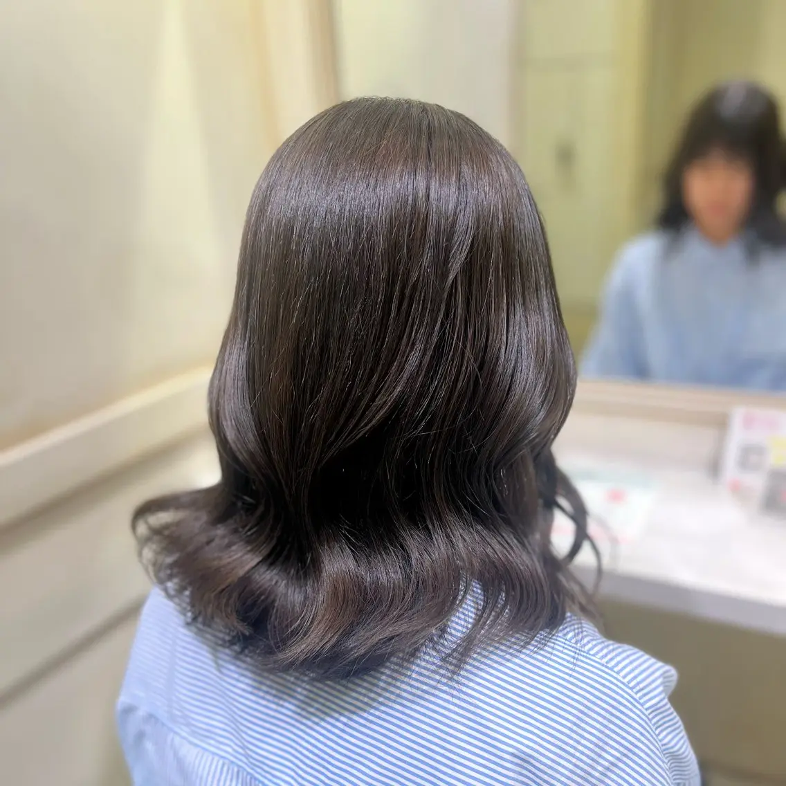 セミロング ヘアカラー トリートメント 💖ダブルカラー/ ケアカラー/レナ💖のヘアスタイル