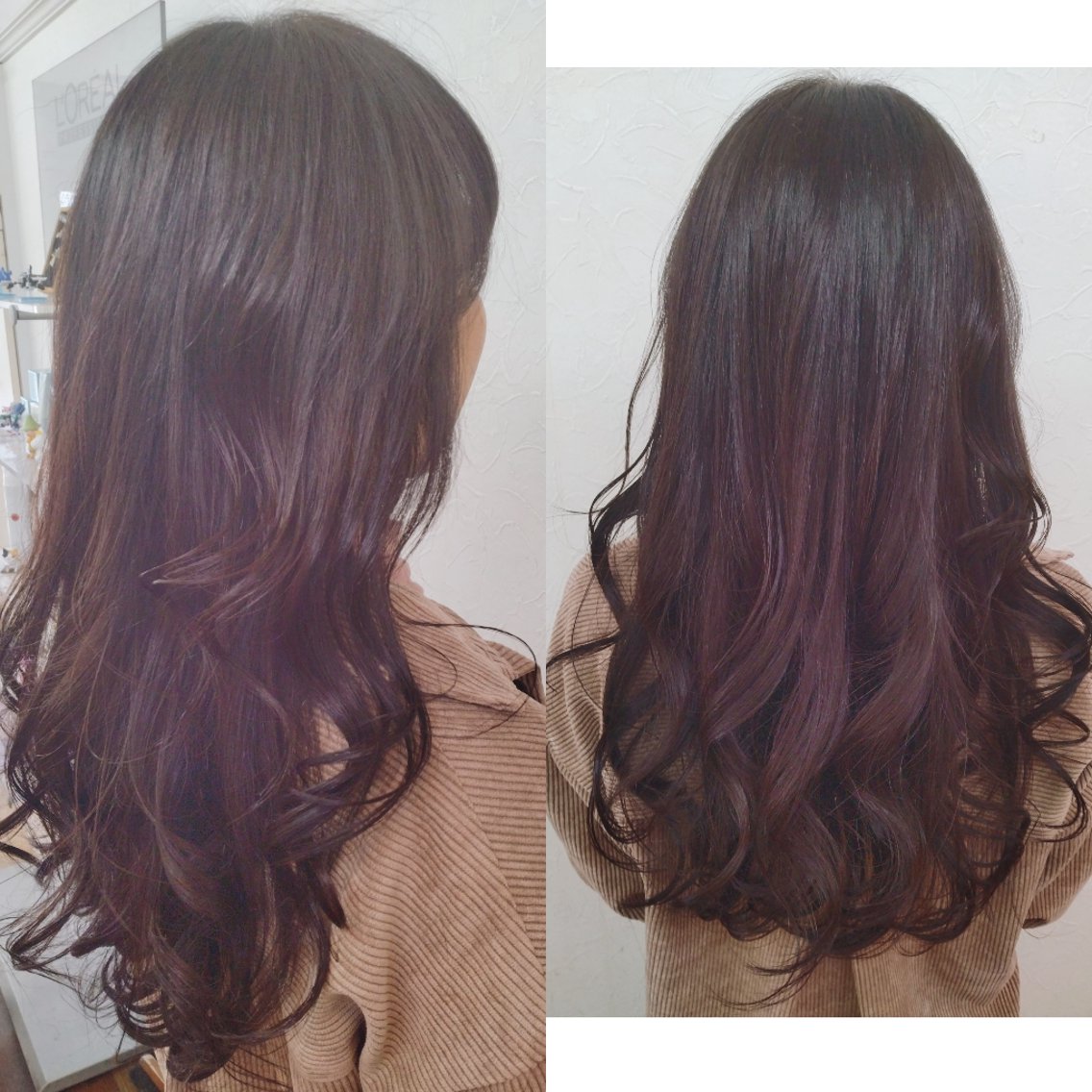 ロング カラー ピンクカラー 森長 咲子のヘアスタイル