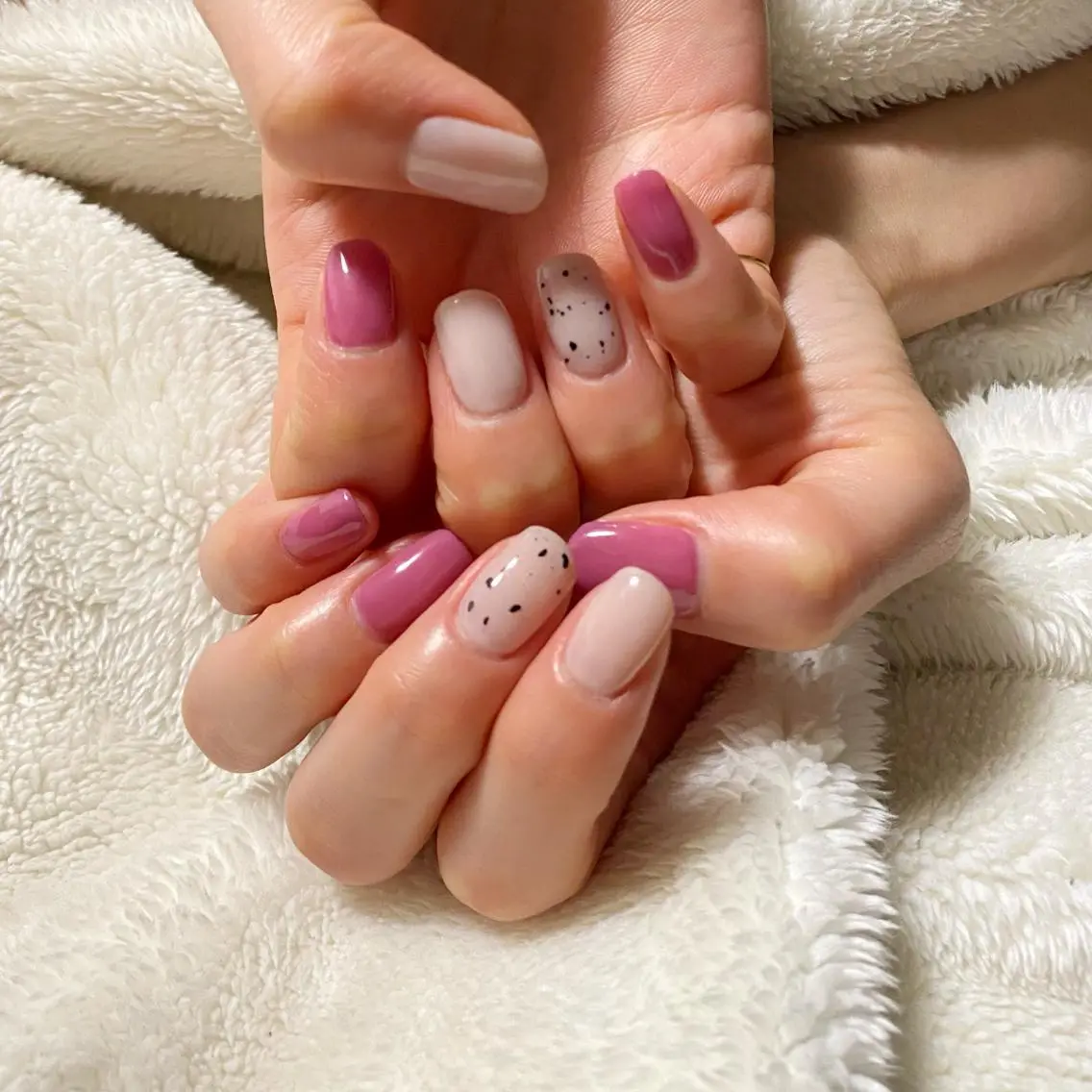 ネイル ピンク ハンドネイル ハンドケア 葛西 知佳のネイルデザイン