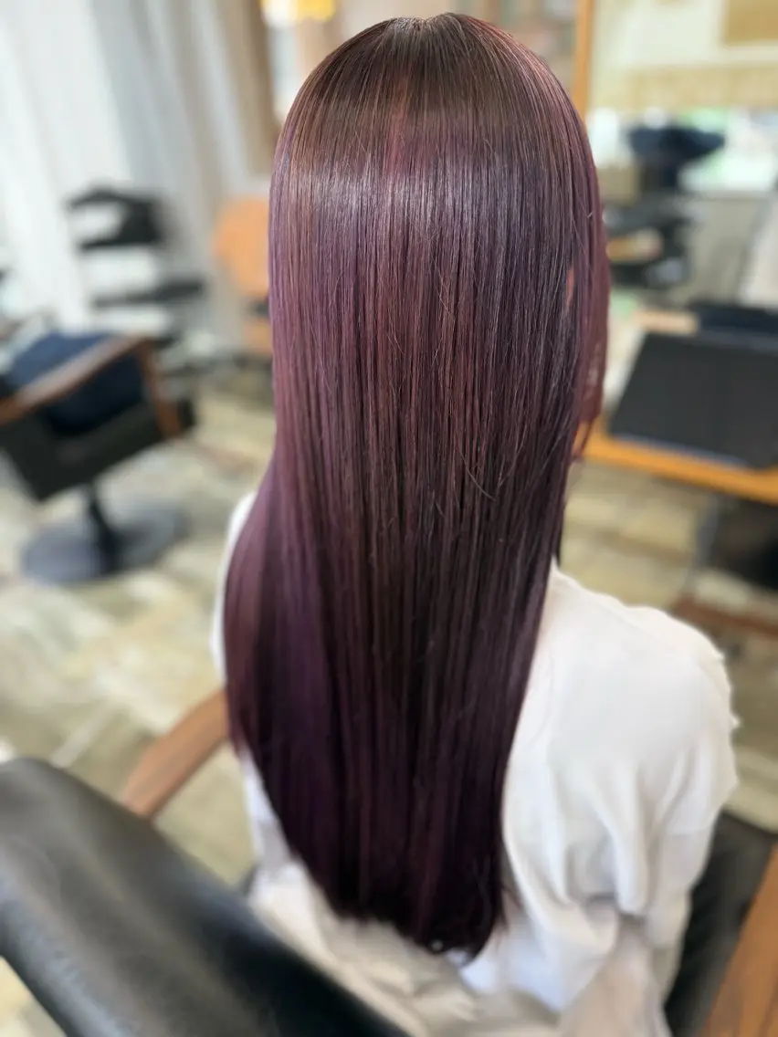 ロング ヘアカラー トリートメント 中西 広人のヘアスタイル