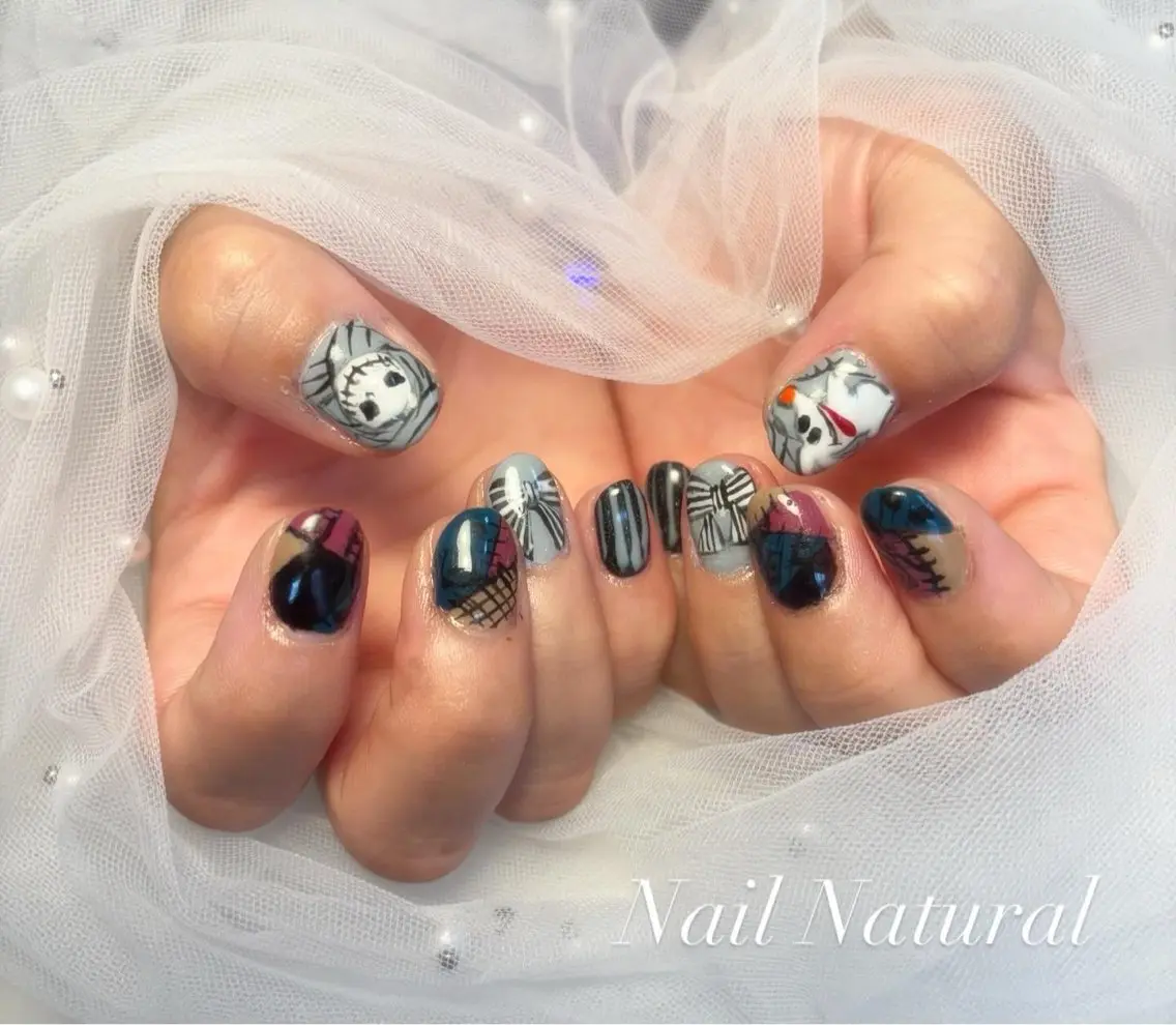 ネイル フラッシュネイル フットネイル フレンチネイル ジェルネイル ガラスフレンチ ハンドネイル Nail salon Natulalのネイルデザイン