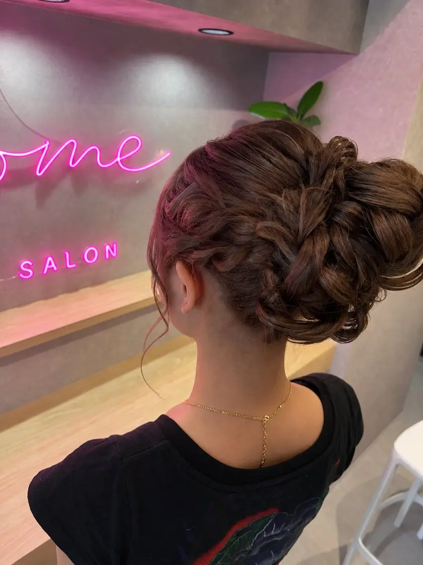 ヘアアレンジ ヘアセット 🍒Qome ひなた🍒のヘアスタイル