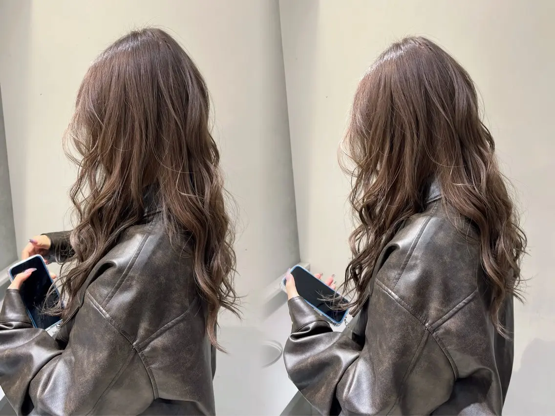 カラー ブリーチ 透明感カラー ayaka🫧 梅田ダブルカラーのヘアスタイル